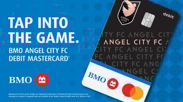Tap Into The Game. BMO Angel City FC Debit Mastercard